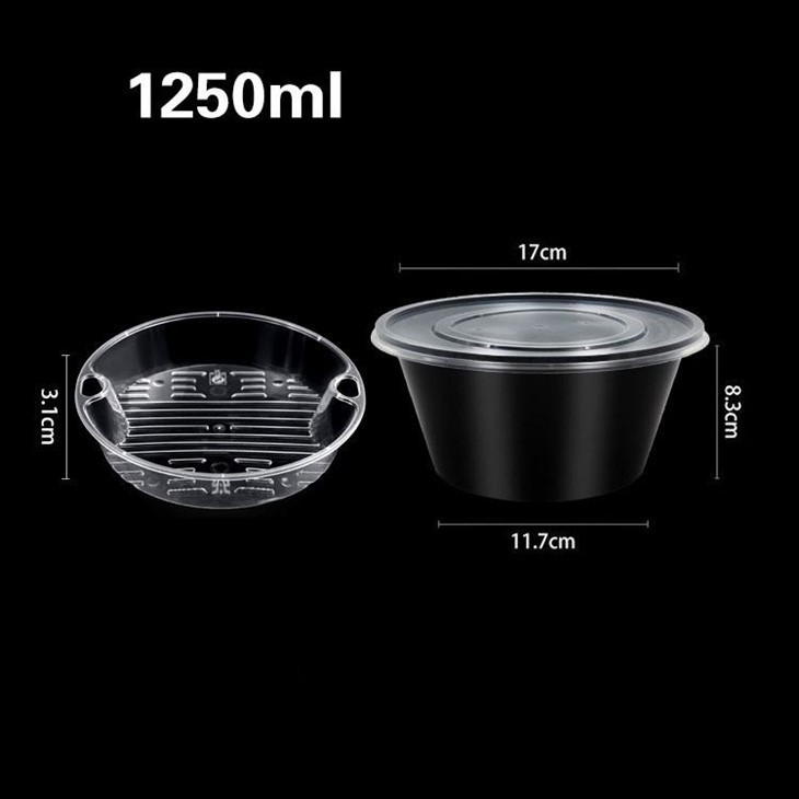 Vienkartinis plastikinis dubuo su vidiniu padėklu