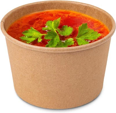 32 oz popieriniai sriubos indai su dangteliais